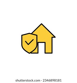 home insurance icon vector for web and mobile app. home protection sign and symbol