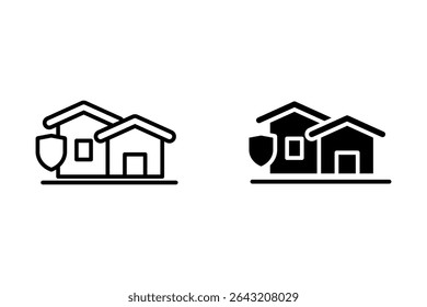 Home Versicherung Icon Vektor für Web und Mobile App. Wohnungsschutzzeichen und -zeichen