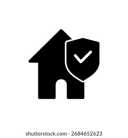 Vector del icono del seguro del hogar para el Web y el App móvil