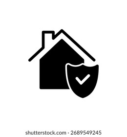home insurance icon vector for web and mobile app. home protection sign and symbol