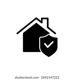 Home Versicherung Icon Vektor für Web und Mobile App. Wohnungsschutzzeichen und -zeichen