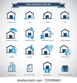 Home Insurance Icons set 