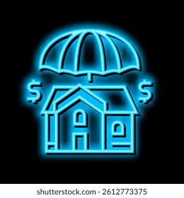 home insurance neon light sign vector. home insurance illustration