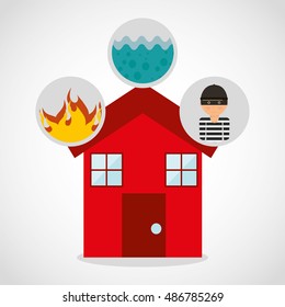 home insurance property concept icon vector illustration design