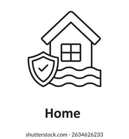 Home insurance :Vector Icon which can easily modify or edit

