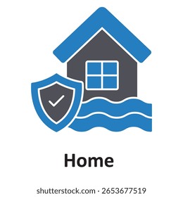 Home insurance :Vector Icon which can easily modify or edit
