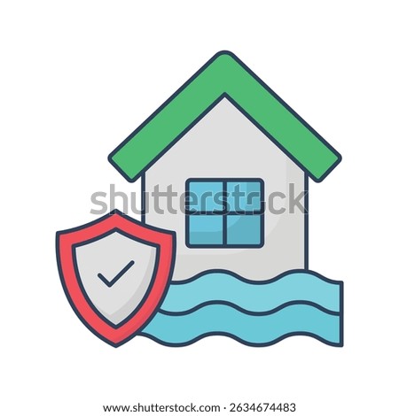Home insurance :Vector Icon which can easily modify or edit

