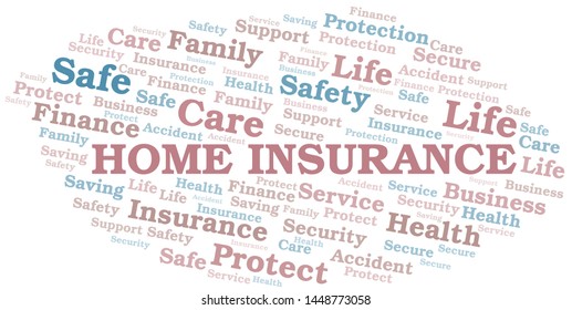 Home Insurance word cloud vector made with text only
