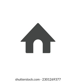 Icono de interfaz de hogar Gráfico de vectores en blanco y negro