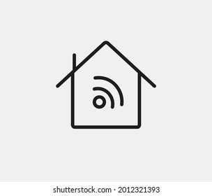 Home, Interface vector icon. Editable stroke. Symbol in Line Art Style for Design, Presentation, Website or Apps Elements, Logo. Pixel vector graphics - Vector