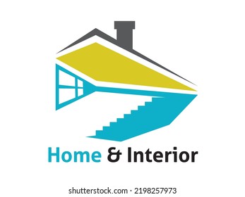 Home Interior Architecture Building Logo Stock Vector (Royalty Free ...