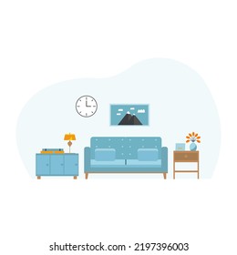 Home interior background concept vector in illustration graphic design.