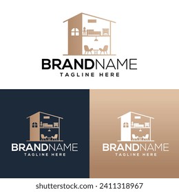 home Interior design logo template 