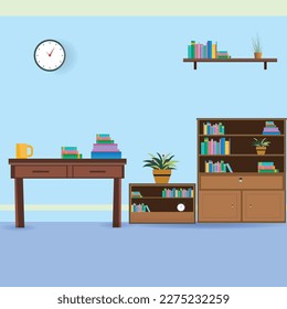 Home interior design vector illustration