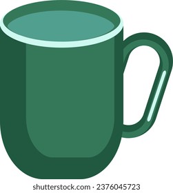 home interior equipment vector flat illustration cup tea