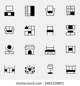 HOME INNENEINRICHTUNG SYMBOLSATZ