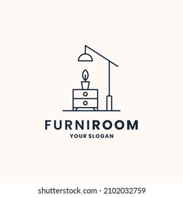 home interior furniture logo design.