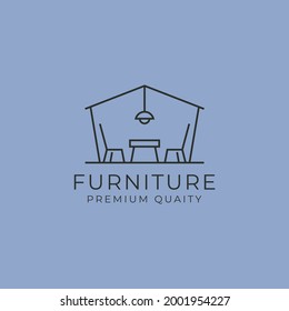 home interior furniture logo vector symbol illustration design