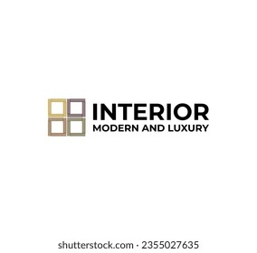 home interior , furniture minimalist logo design template