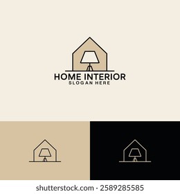 Home interior logo design template