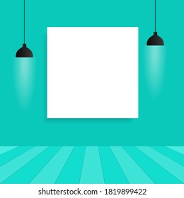 Home interior poster mock up. Vector illustration