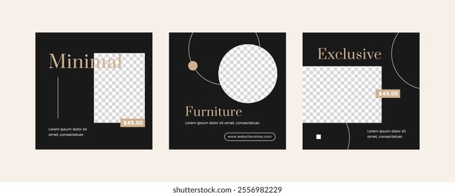 Home interior social media post template