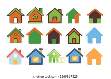 Home interior  thin line color icons set, vector illustration, olorful template for you design, web and mobile applications.