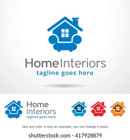 Home Interiors Logo Template Design Vector