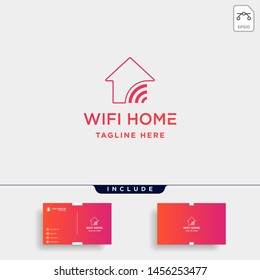 home internet logo design vector wifi house icon siymbol sign