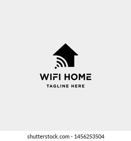home internet logo design vector wifi house icon siymbol sign
