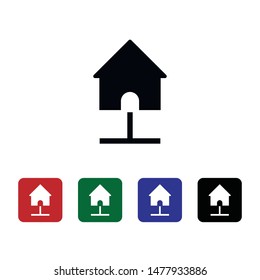 Home, internet, network, icon, flat. Element of security for mobile concept and web apps illustration. Thin flat icon for website design and development, app. Vector icon