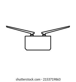 Home Internet Router Line Vector. Suitable For Creative Design Materials Such As Flyers And Posters.