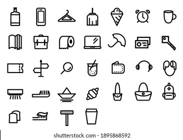 Home Interrior Set Furniture Icon