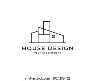 Home investment business logo vector. Modern city building construction logo design