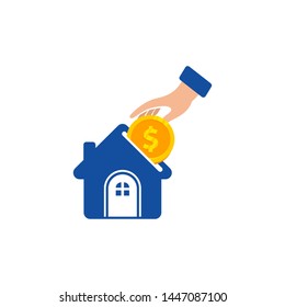 home investment logo vector . home investment icon symbol illustration