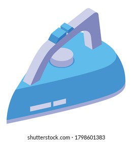 Icono de hierro casero. Isométrico del icono del vector del hierro del hogar para el diseño web aislado en fondo blanco
