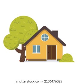 Vector de ilustración plana aislada del hogar