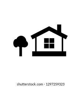 Home isolated flat vector icon 
