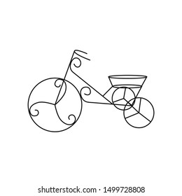 Home  isolated plant pot stand for style design window or house interior. Hanger bike for green  
modern home flowers. Elements for concept hygge room. Isolated garden decoration, vector illustration