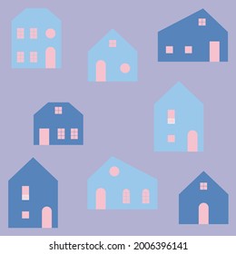 home isolation cartoon, vector image, housing society, Private residential architecture.