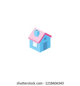 Home isometric 3d icon. Creative illustration idea.