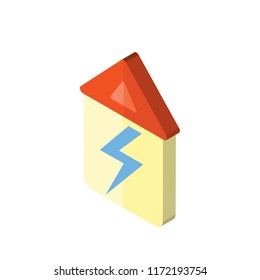 Home isometric left top view 3D icon
