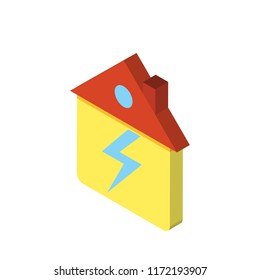 Home isometric left top view 3D icon