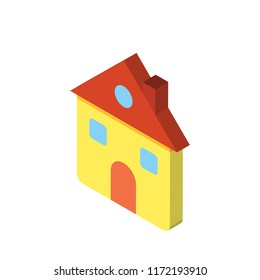 Home isometric left top view 3D icon