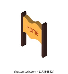 Home isometric left top view 3D icon