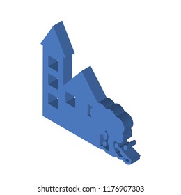 home isometric left top view 3D icon