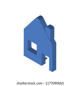 Home isometric left top view 3D icon
