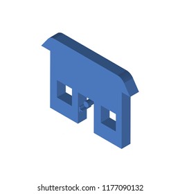 Home isometric left top view 3D icon