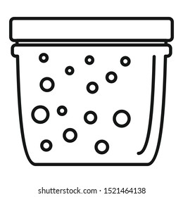 Home jam jar icon. Outline home jam jar vector icon for web design isolated on white background