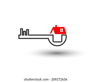 home and key concept